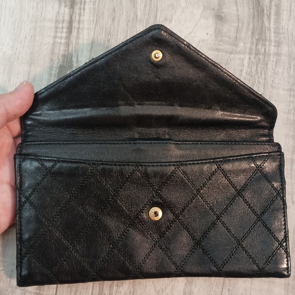 Authentic CHANEL Vintage Diamond Stitch CC Envelope Long Wallet Clutch ❤️❤️ - Picture 8 of 14